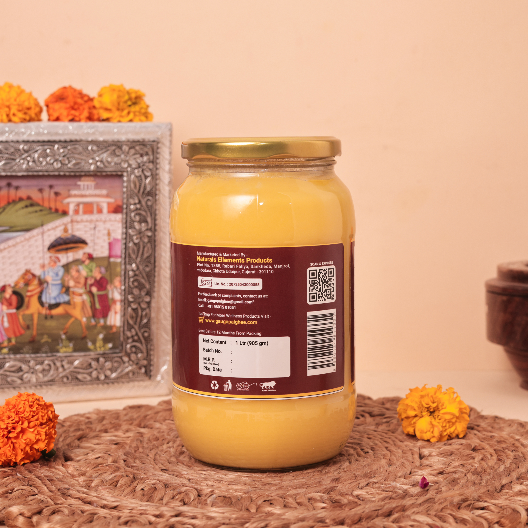 Traditionally Bilona A2 Gir Cow Ghee 100%Pure & Fresh