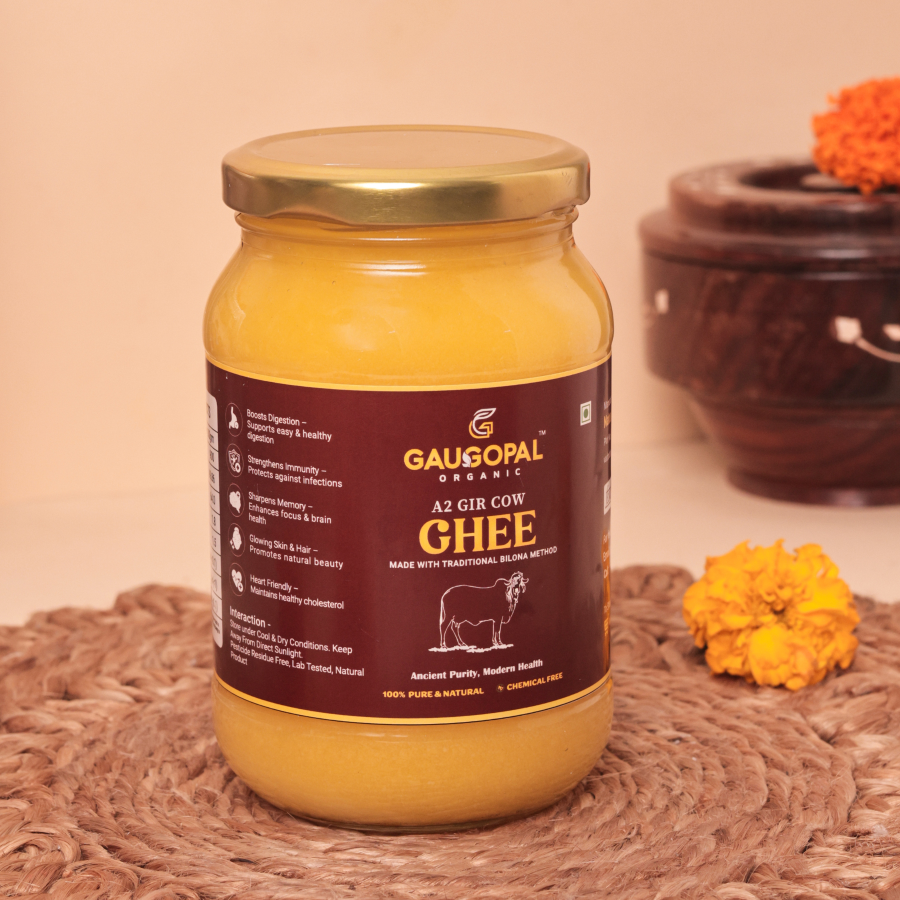 Traditionally Bilona A2 Gir Cow Ghee 100%Pure & Fresh