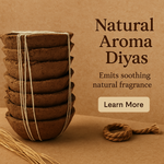 Cow Dung Diya for Festivals and Daily Pooja (30 Pieces)