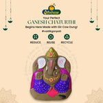Divine Vaidik Ganesh Idol – Handcrafted from Gir Cow Dung