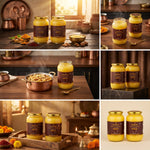 GauGopal Organic A2 Gir Cow Ghee 1 Litter( Pack Of 2)Glass Jar | Pure Desi Ghee | Bilona Crafted | Made from Gir Cow Milk (Copy)