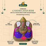 Divine Vaidik Ganesh Idol – Handcrafted from Gir Cow Dung