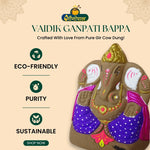 Divine Vaidik Ganesh Idol – Handcrafted from Gir Cow Dung