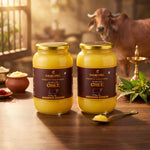 GauGopal Organic A2 Gir Cow Ghee 1 Litter( Pack Of 2)Glass Jar | Pure Desi Ghee | Bilona Crafted | Made from Gir Cow Milk (Copy)