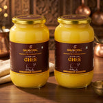 GauGopal Organic A2 Gir Cow Ghee 1 Litter( Pack Of 2)Glass Jar | Pure Desi Ghee | Bilona Crafted | Made from Gir Cow Milk (Copy)
