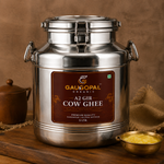 GauGopal Organic A2 Gir Cow Ghee 5 Litter Dolchi | Pure Desi Ghee | Bilona Crafted | Made from Gir Cow Milk