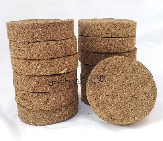 Organic Cow dung Handmade for Daily Pooja (20 Pieces)