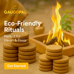 Organic Cow dung Handmade for Daily Pooja (20 Pieces)