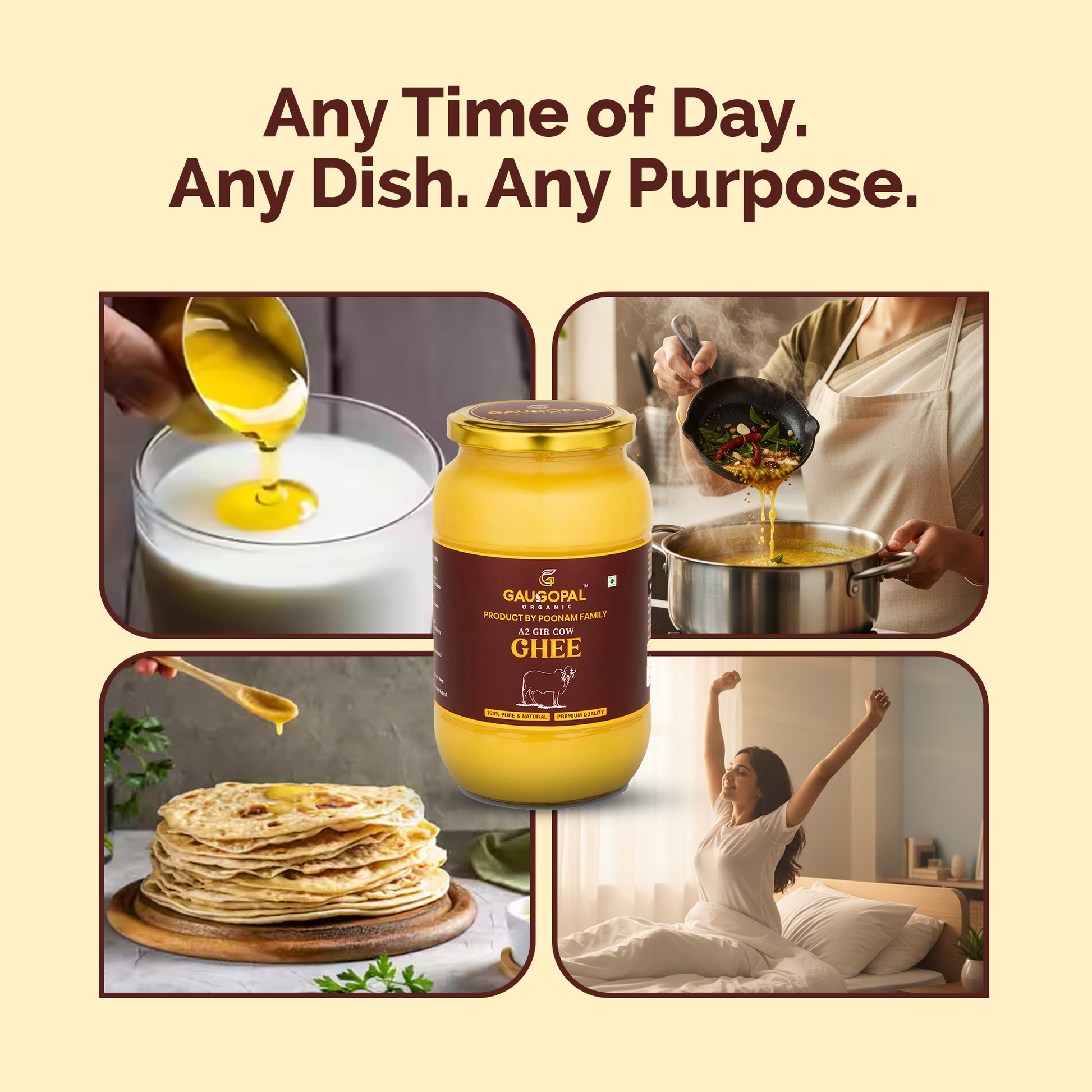 Traditionally Bilona A2 Gir Cow Ghee 100%Pure & Fresh