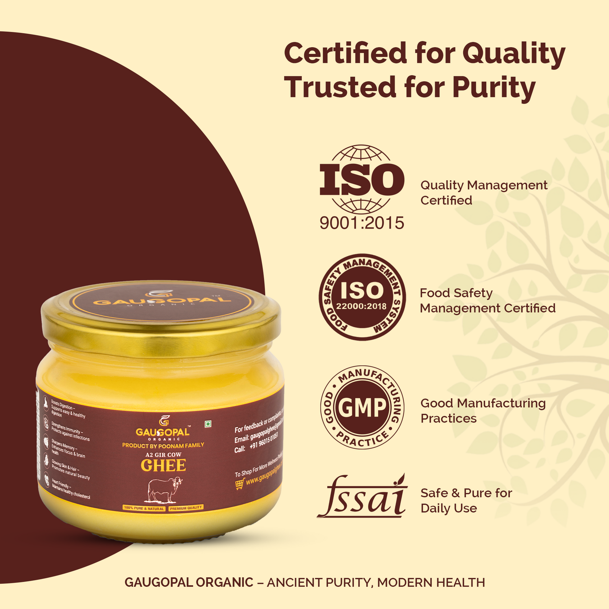 Traditionally Bilona A2 Gir Cow Ghee 100%Pure & Fresh