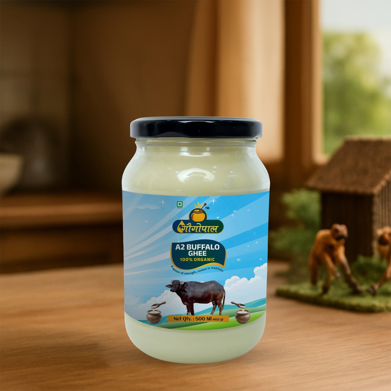 Pure Organic Method A2 Buffalo Ghee 500 ML