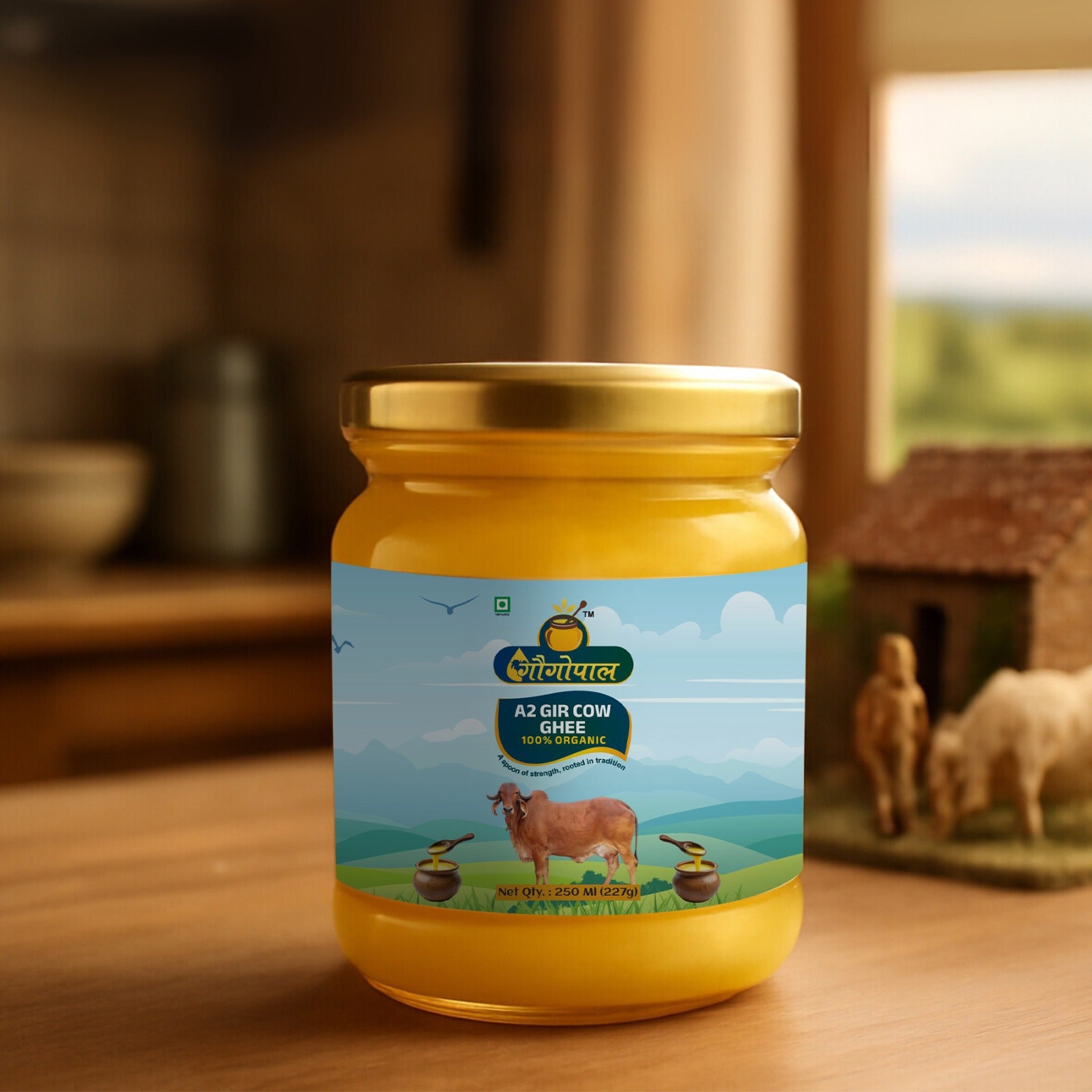 Pure Organic Method Gir Cow Ghee 250 ML