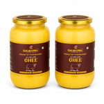 GauGopal Organic A2 Gir Cow Ghee 1 Litter( Pack Of 2)Glass Jar | Pure Desi Ghee | Bilona Crafted | Made from Gir Cow Milk (Copy)